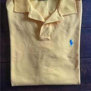 Ralph Lauren Yellow Polo with Blue Pony Embroidery
